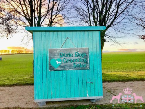 7x8ft Pod with a Bespoke conversion and Vinyl wrap in turquoise aged wood effect