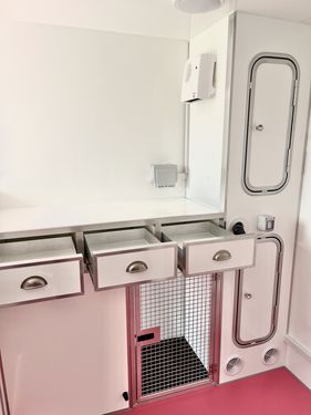 Custom pod with pink interior
