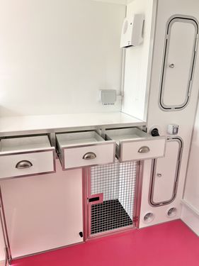 Custom pod with pink interior