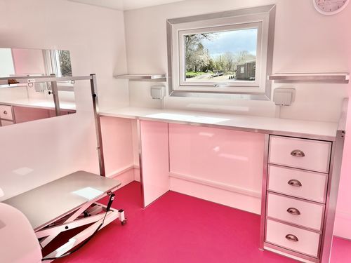 Custom pod with pink interior