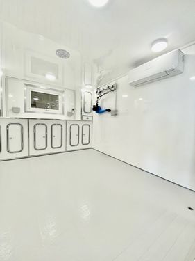 Large brown pod grey interior