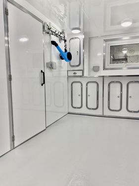 Large brown pod grey interior