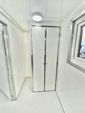 Large brown pod grey interior