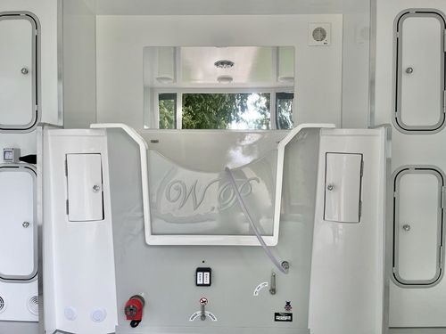 Dark grey pod light grey interior